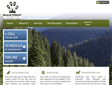 Tablet Screenshot of blackforestvetclinic.com